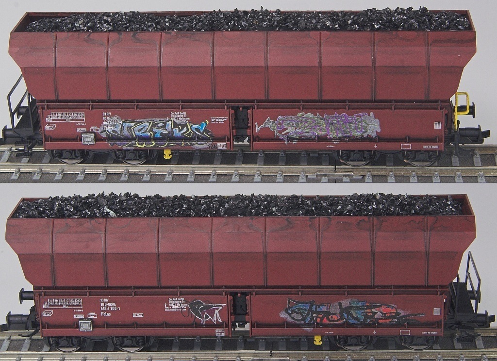 Schüttgutwagen mit Graffity