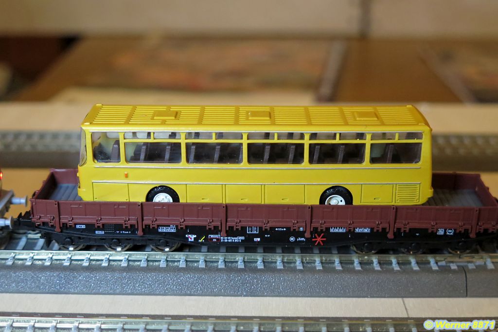 W128_Reisebus Ikarus, gelb, Typ 255; 3d-Druck, '120bernd'